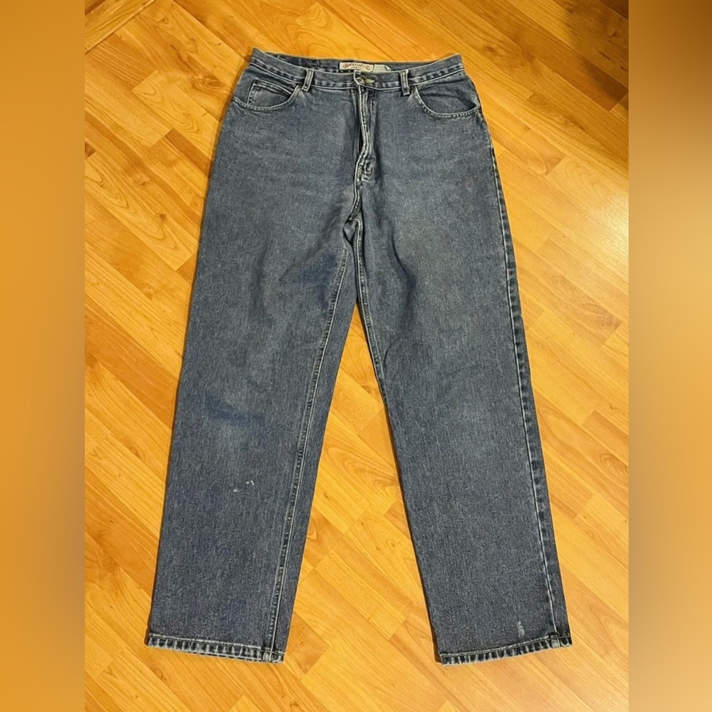 Womans Relaxed Fit Authentic St. John's Bay Denim Blue Jeans Size 12